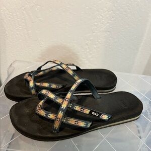 Teva Black and Multicolor Sandals